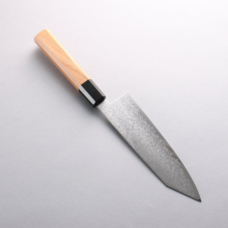 Seisuke VG10 Damas Kiritsuke Santoku 180mm Manipuler Keyaki (Orme Japonais) - japanny-FR