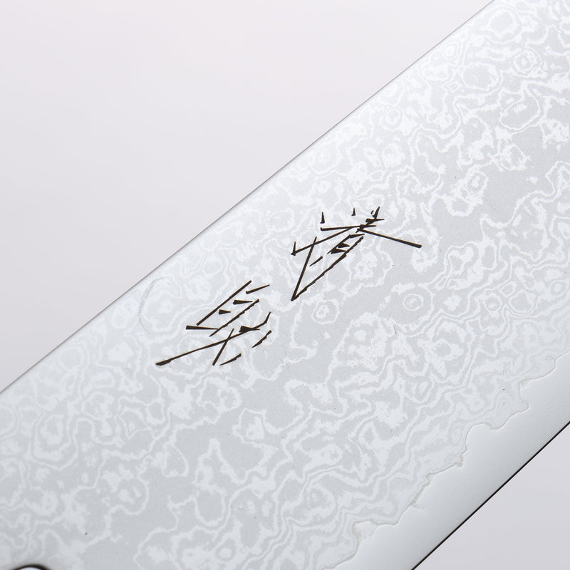 Seisuke VG10 Damas Kiritsuke Santoku 180mm Manipuler Keyaki (Orme Japonais) - japanny-FR