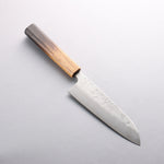 Oul Acier argenté NO.3 Nashiji Santoku 165mm Manipuler Chêne brûlé - japanny-FR