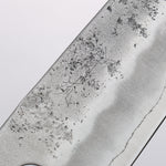 Oul Acier argenté NO.3 Nashiji Santoku 165mm Manipuler Chêne brûlé - japanny-FR