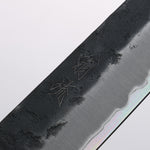 Oul Super Bleu Nashiji Noir Sujihiki 270mm Manipuler Chêne - japanny-FR