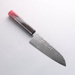 Sakai Takayuki Rinnou VG10 33-Couches Damas Santoku Couteau Japonais 170mm Laqué rouge Manipuler - japanny-FR