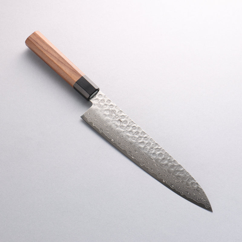 Seisuke AUS10 45 Couche de Damas Gyuto 210mm Shitan Manipuler - japanny-FR