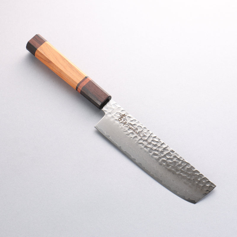 Sakai Takayuki VG10 33-Couches Damas Nakiri Couteau Japonais 170mm fleurs de cerisier sauvage (dodécagone) Manipuler - japanny-FR