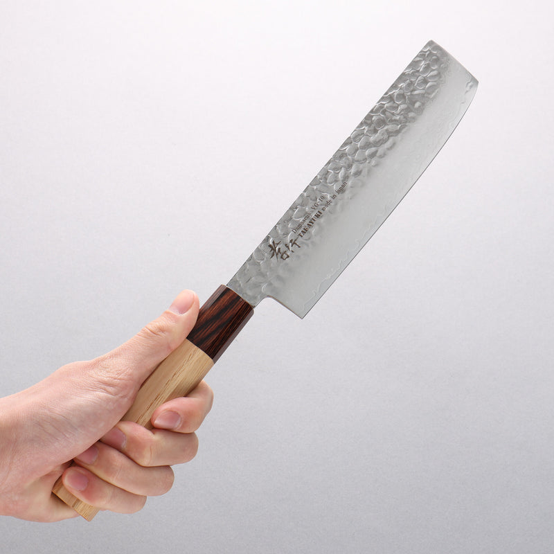 Sakai Takayuki VG10 33 Couche de Damas Nakiri 160mm Keyaki (orme japonais) Manipuler - japanny-FR