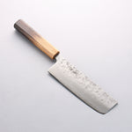 Seisuke SLD Washiji Nakiri Couteau Japonais 165mm Chêne brûlé Manipuler - japanny-FR