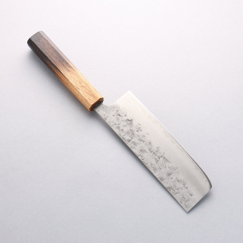 Seisuke SLD Washiji Nakiri Couteau Japonais 165mm Chêne brûlé Manipuler - japanny-FR