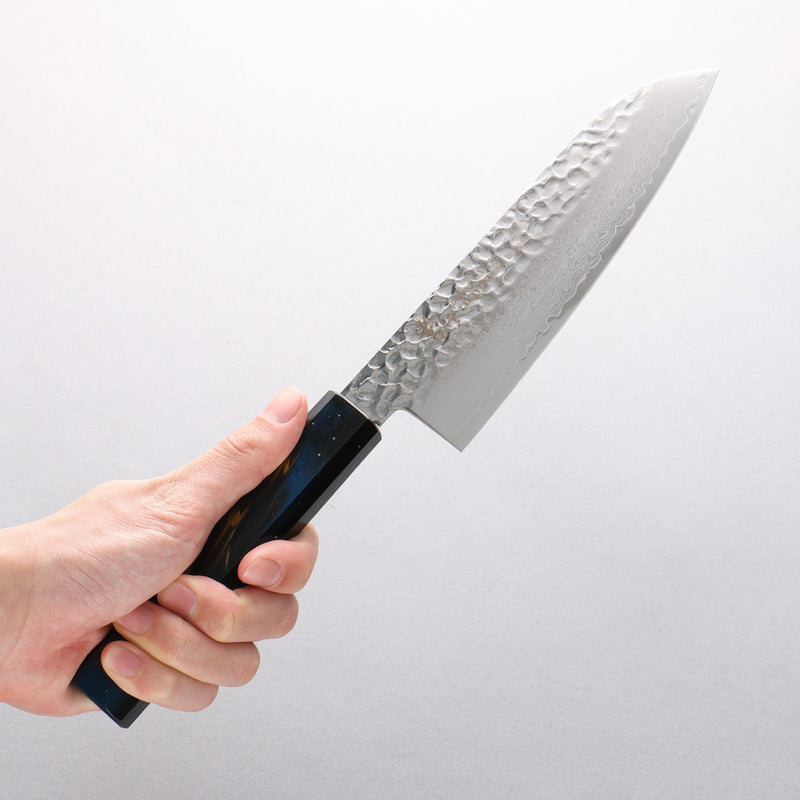 Sakai Takayuki VG10 33 Couche de Damas Santoku 170mm Chêne vivant laqué(Saiu) Manipuler - japanny-FR