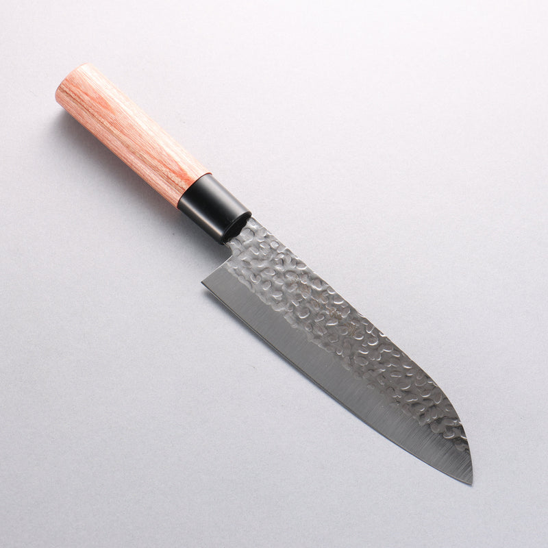 Kanetsune DSR-1K6 Martelé Santoku 165mm Manipuler Bois de pakka rouge - japanny-FR