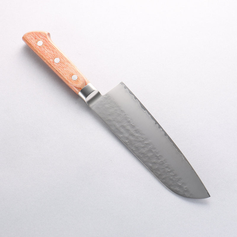 Sakai Takayuki VG5 Martelé Santoku 175mm Bois de Pakka marron Manipuler - japanny-FR