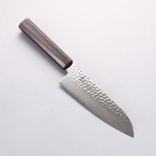 Sakai Takayuki Nanairo VG10 33-Couches Santoku 180mm Résine ABS (écaille de tortue) Manipuler - japanny-FR