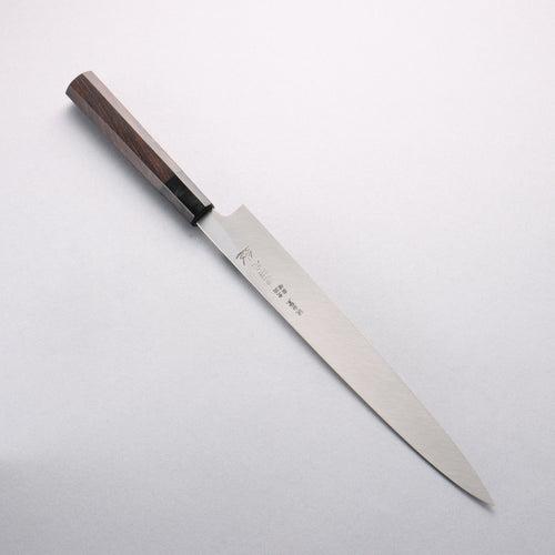 Minamoto Akitada Acier Bleu No.1 Yanagiba 270mm Manipuler Bois d'ébène - japanny-FR