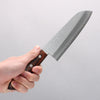 Seisuke VG1 Martelé Santoku 165mm Acajou Manipuler - japanny-FR