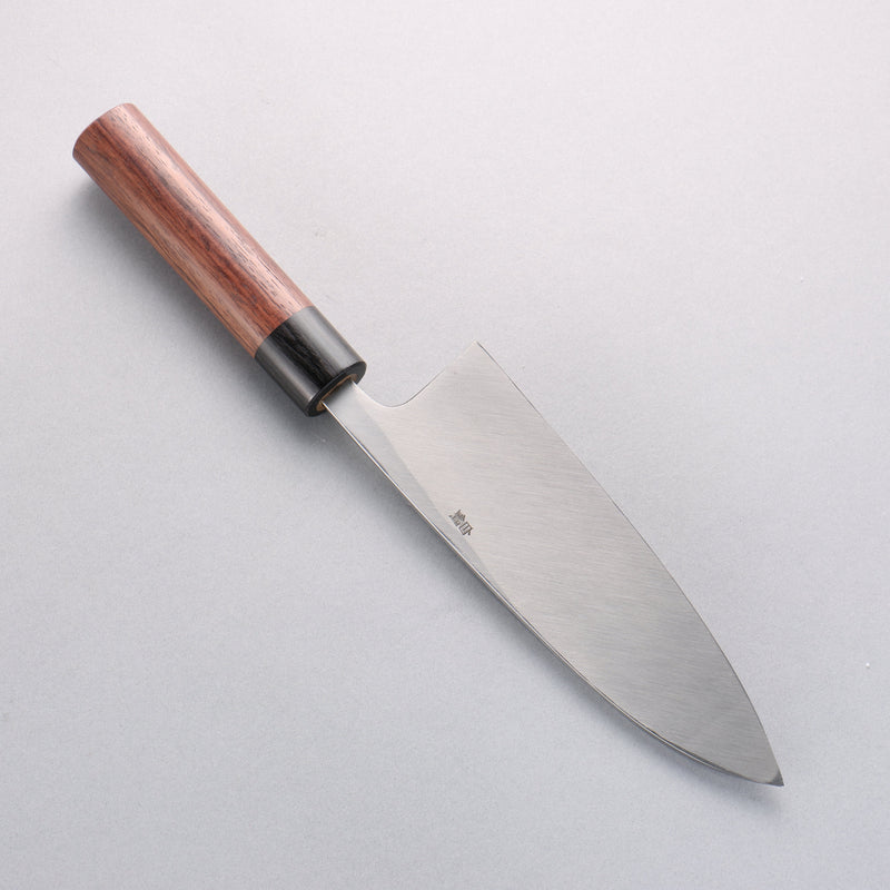 Seisuke Acier Blanc Kasumitogi Deba 180mm Manipuler Bois de rose - japanny-FR