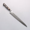 Seisuke Kagami2 AUS10 Finition miroir Damas Sujihiki 240mm Bois de Pakka marron Manipuler - japanny-FR