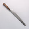 Seisuke Kagami2 AUS10 Finition miroir Damas Sujihiki 240mm Bois de Pakka marron Manipuler - japanny-FR