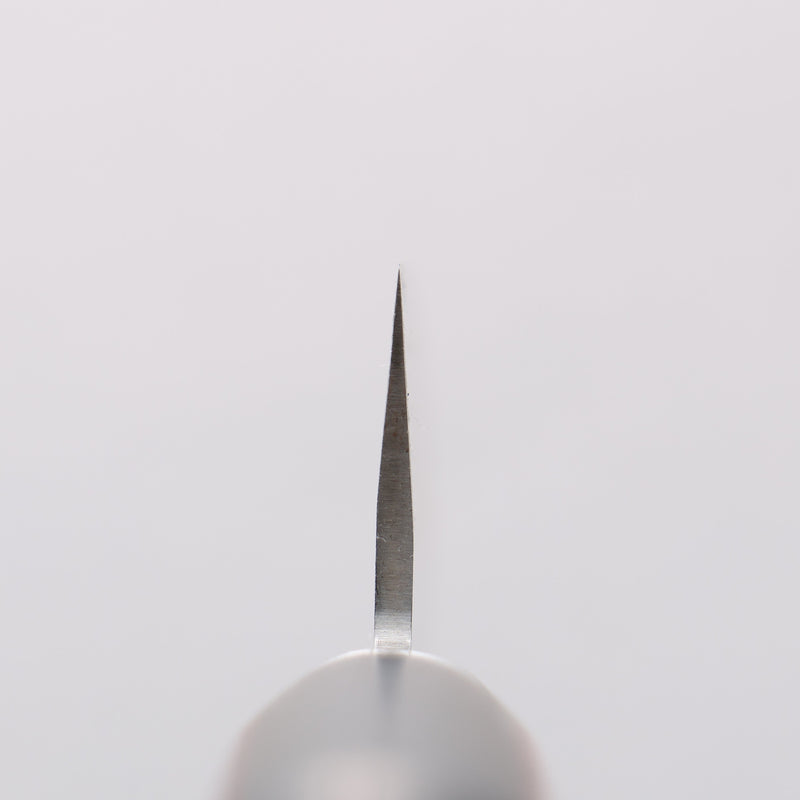 Seisuke Super Bleu Migaki Terminé Petit Santoku 140mm Manipuler Bois de pakka rouge et noir - japanny-FR