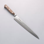 Seisuke Nami AUS10 Finition miroir Damas Sujihiki 240mm Manipuler Bois de Pakka marron - japanny-FR