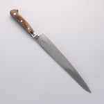 Seisuke Nami AUS10 Finition miroir Damas Sujihiki 240mm Manipuler Bois de Pakka marron - japanny-FR