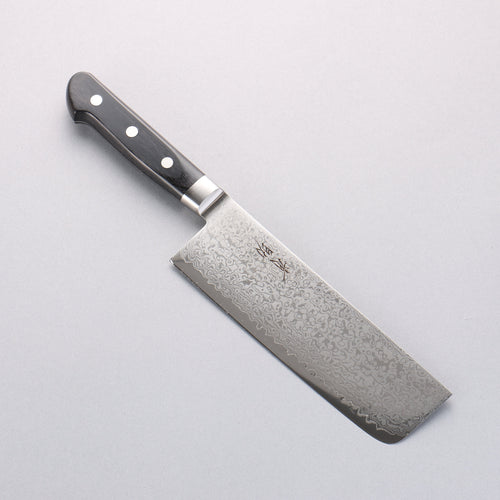 Seisuke VG10 33-Couches Finition miroir Damas Nakiri 165mm Manipuler Bois de pakka noir - japanny-FR