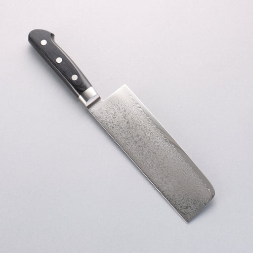 Seisuke VG10 33-Couches Finition miroir Damas Nakiri 165mm Manipuler Bois de pakka noir - japanny-FR