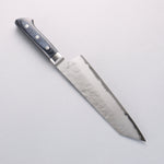Seisuke Acier Bleu No.2 Nashiji Kiritsuke Santoku Couteau Japonais 195mm bleu marine de pakka noir Manipuler - japanny-FR