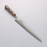 Seisuke Acier argenté NO.3 Nashiji Sujihiki 240mm Manipuler Bois de Pakka marron - japanny-FR