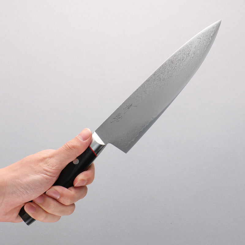 Seisuke Saiun VG10 Damas Gyuto 200mm Manipuler Micarta noir - japanny-FR
