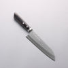Kunihira Tanryu VG10 Damaacus martelé Santoku 170mm Manipuler Bois de pakka noir - japanny-FR