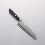 Kunihira Tanryu VG10 Damaacus martelé Santoku 170mm Manipuler Bois de pakka noir - japanny-FR