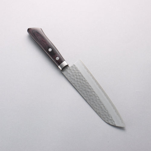 Kunihira Tanryu VG10 Damaacus martelé Santoku 170mm Manipuler Bois de pakka noir - japanny-FR