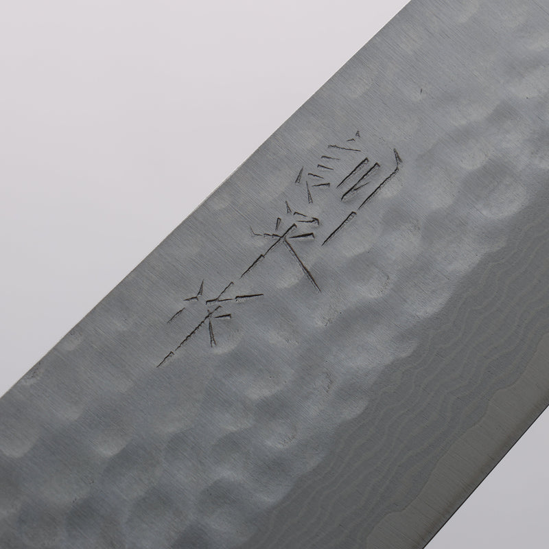 Kunihira Tanryu VG10 Damaacus martelé Santoku 170mm Manipuler Bois de pakka noir - japanny-FR