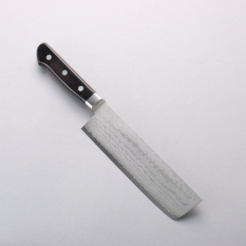 Seisuke VG10 Damas Nakiri 165mm Manipuler Bois de pakka noir - japanny-FR