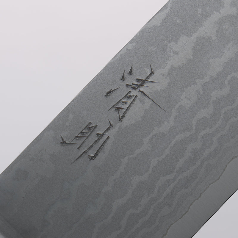 Seisuke VG10 Damas Nakiri 165mm Manipuler Bois de pakka noir - japanny-FR