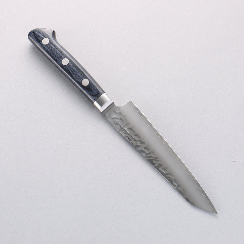 Seisuke Aotsuchi AUS10 Martelé Kiritsuke Petty,Utilité Couteau Japonais 145mm bleu marine de pakka noir Manipuler - japanny-FR
