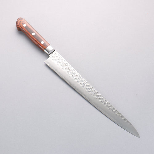 Seisuke Acier suédois Martelé Sujihiki 270mm Manipuler Acajou - japanny-FR