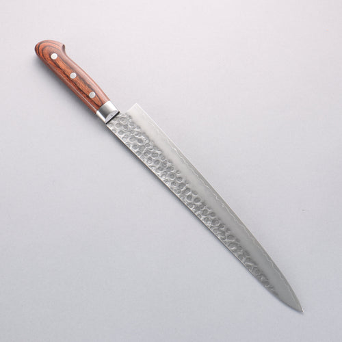 Seisuke Acier suédois Martelé Sujihiki 270mm Manipuler Acajou - japanny-FR