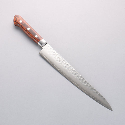 Seisuke Acier suédois Martelé Sujihiki 240mm Manipuler Acajou - japanny-FR