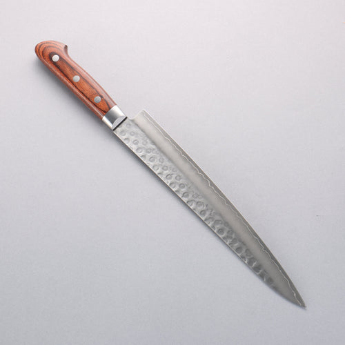 Seisuke Acier suédois Martelé Sujihiki 240mm Manipuler Acajou - japanny-FR