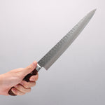 Seisuke Acier suédois Martelé Sujihiki 240mm Manipuler Acajou - japanny-FR