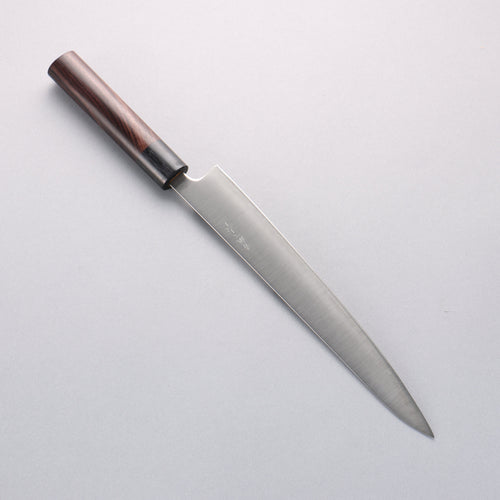 Seisuke Super Bleu Sujihiki 240mm Manipuler Palissandre (férule:Bois de Pakka noire) - japanny-FR
