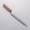 Seisuke Acier Inoxydable 440C Damaacus martelé Sujihiki 240mm Manipuler Chêne - japanny-FR