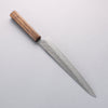 Seisuke Acier Inoxydable 440C Damaacus martelé Sujihiki 240mm Manipuler Chêne - japanny-FR