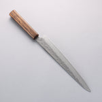 Seisuke Acier Inoxydable 440C Damaacus martelé Sujihiki 240mm Manipuler Chêne - japanny-FR