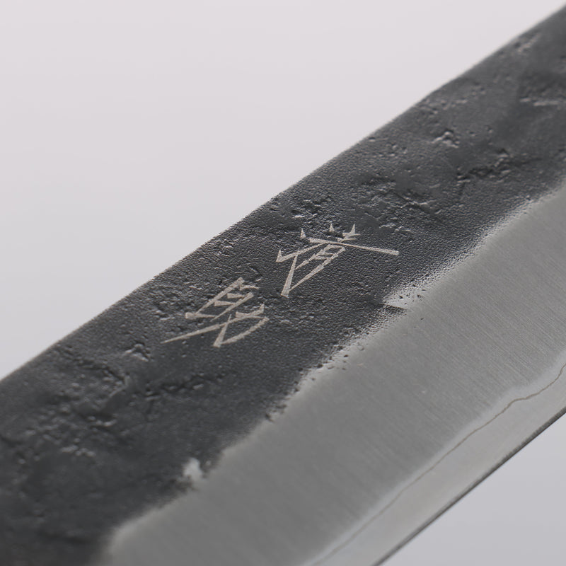 Seisuke Super Bleu Nashiji Noir Sujihiki 270mm Manipuler Palissandre (férule:Bois de Pakka blanc) - japanny-FR
