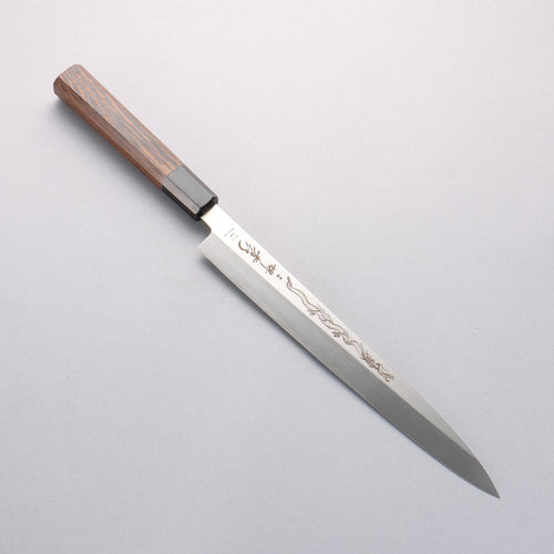 Sakai Takayuki Honyaki VG10 Gravure de dragon Yanagiba 270mm Wenge Manipuler avec Gaine - japanny-FR
