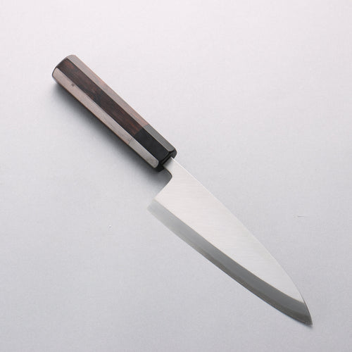 Minamoto Akitada Acier Bleu No.2 Aideba 165mm Manipuler Bois d'ébène (virole : Corne de buffle d'eau noir) - japanny-FR