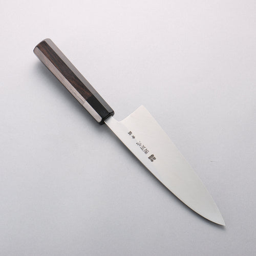 Minamoto Akitada Acier Bleu No.2 Aideba 180mm Manipuler Bois d'ébène (virole : Corne de buffle d'eau noir) - japanny-FR