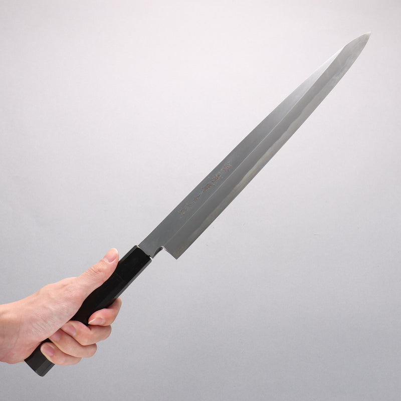 Sakai Takayuki Acier Bleu No.2 Yanagiba Bois d'ébène Manipuler - japanny-FR