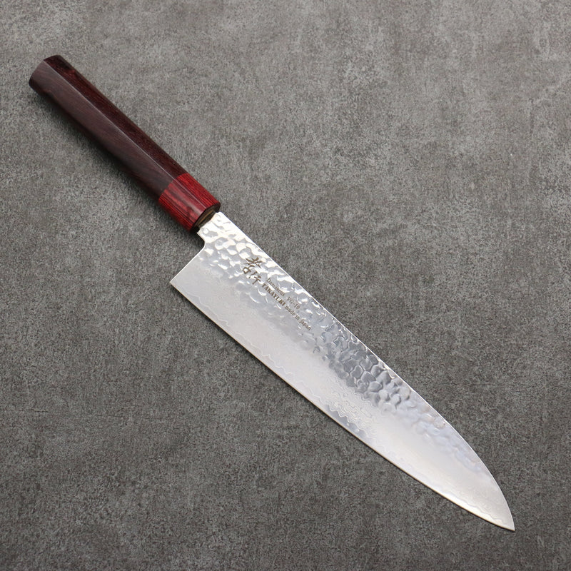 Sakai Takayuki VG10 33 Couche de Damas Gyuto 240mm Manipuler Shitan (férule:bois rouge Pakka) - japanny-FR